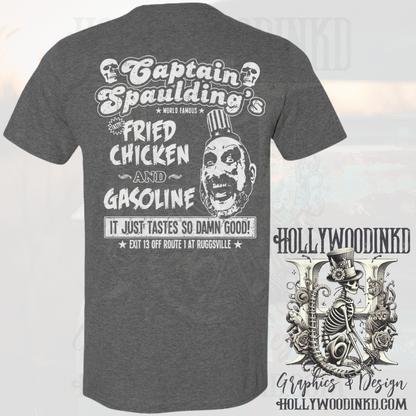 Capt Fried Chicken Gasoline Spaulding Funny Graphic T-Shirt