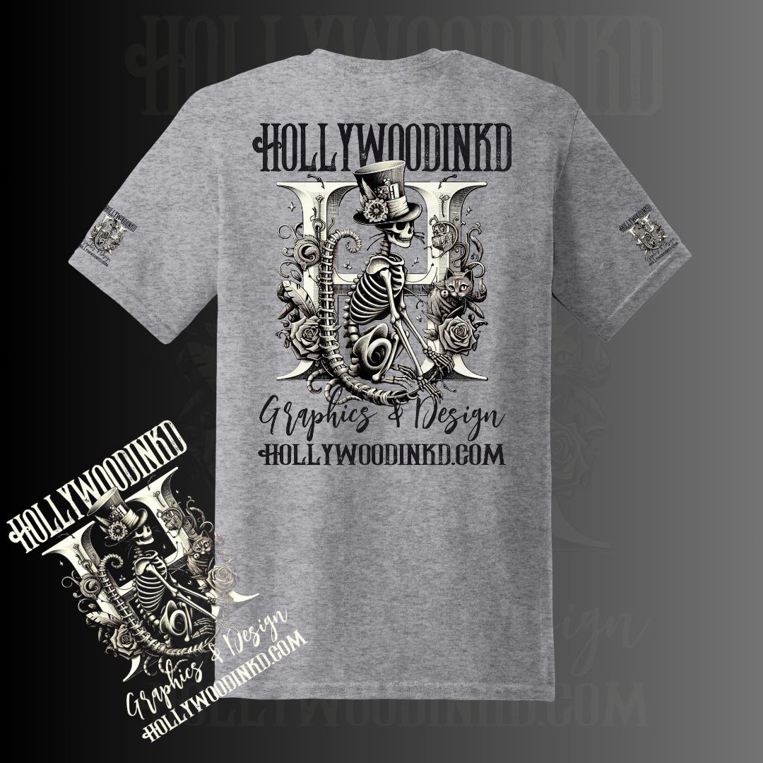 HollywoodinkD Brand Gray Original Graphic T-Shirt